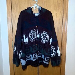 Handmade Men’s Cardigan 100% sheep wool size L - XL